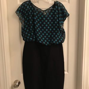 Black and polka dot dress